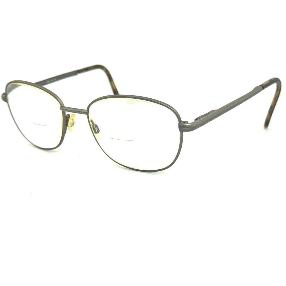 Fratelli Lozza Ivy Silver Brown Eyeglasses Frames Round Full‎ rim H14284